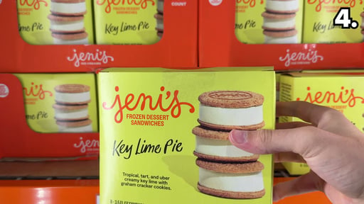Jeni's Key Lime Pie Ice Cream Sandwich 8-Pack (3.5 oz each)