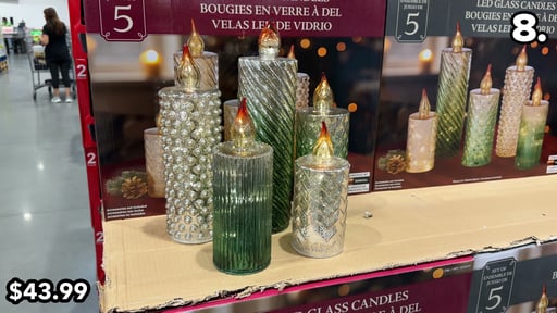Glass Candles with LED Lights, Set of 5