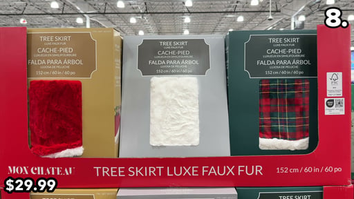 60" Tree Skirt Luxe Faux Fur