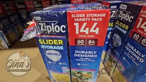 Ziploc Slider Storage Bag, Variety Pack, 144-Count