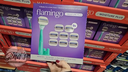 Flamingo by Harry's Razor Set 1 Handle, 9 Cartridges