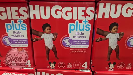 Huggies Plus Little Movers Size 4, 180 CT