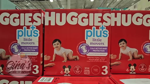 Huggies Plus Little Movers Size 3, 204 CT