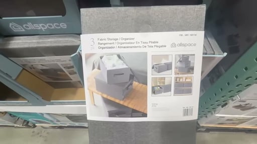 Allspace Collapsible Fabric 3-Pack Storage Bins
