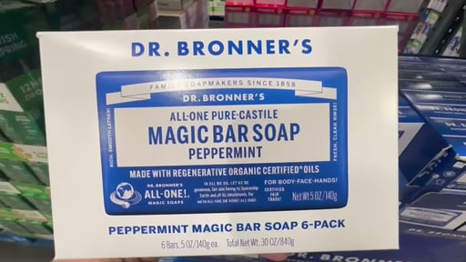 Dr. Bronner's Peppermint Bar Soap 6/5OZ Bars