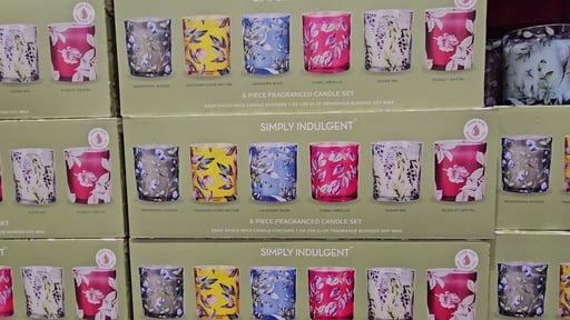 Simply Indulgent 7oz Floral Mini Candle Set, 6-Pack