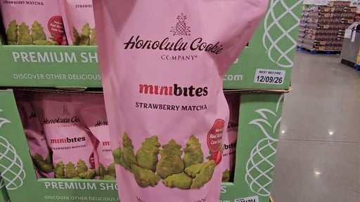 Honolulu Cookie Company Mini Bites Strawberry Matcha