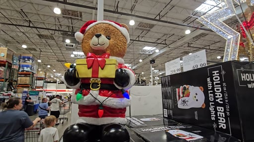 23.6" Holiday Bear with Ghost Costume and LED Lights
