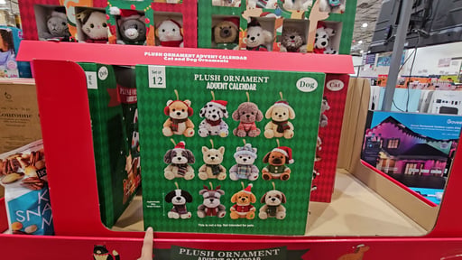 Plush Ornament Advent Calendar, Set of 12