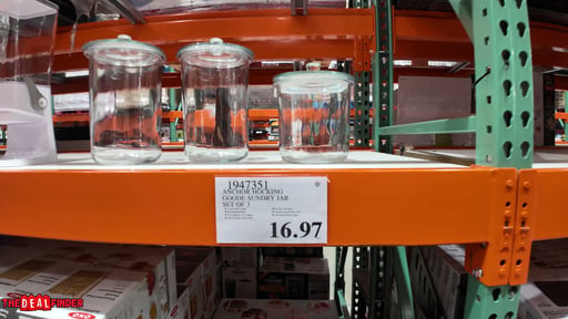 Anchor Hocking 3-Pack Goode Sundry Glass Jars with Lids