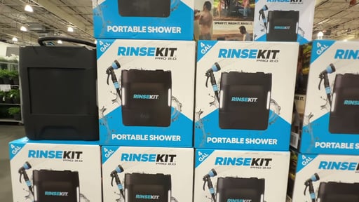 RinseKit PRO 2.0 Portable Shower, 4 Gallons, Black