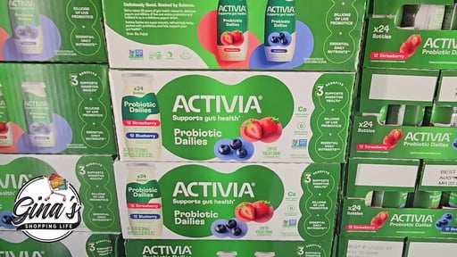 Activia Probiotic Dailies Low Fat Yogurt Drink, Strawberry & Blueberry, 24 x 3.1 OZ