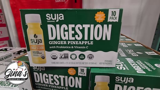 Suja Organic Digestion Ginger Pineapple Shots, 10 Pack, 2 oz Each