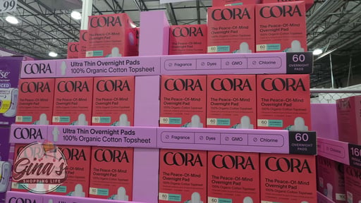 Cora Organic Cotton Overnight Pad, 60 CT