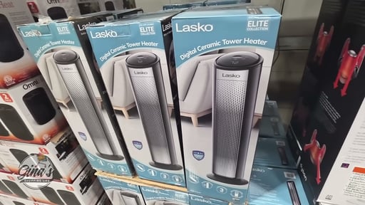 Lasko 22" Digital Ceramic Tower Space Heater with Child Lock and Remote
