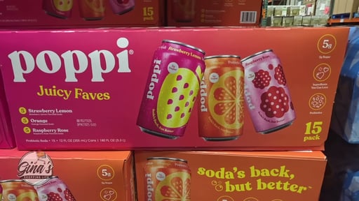 Poppi Juicy Faves Variety Pack 15/12 oz Cans
