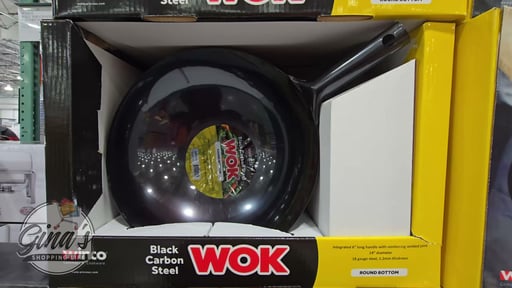Winco 14" Carbon Steel Wok #WOK-34