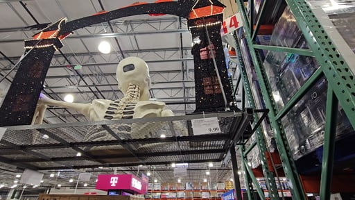 Giant Ground Breaking Skeleton with LCD Eyes and Sounds