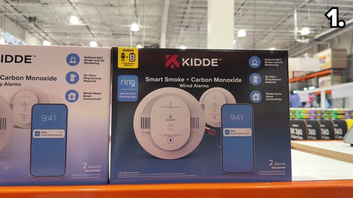 Kidde Smart Smoke and Carbon Monoxide Detector, Ring App Enabled, Hardwired, 2-Pack