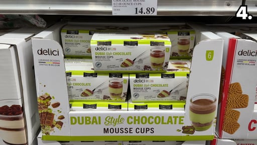 Delici Dubai-Style Chocolate Mousse Cups 6/2.68oz (1 lb)
