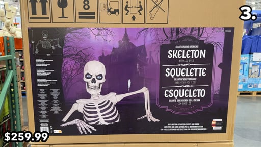 Giant Ground Breaking Skeleton with LCD Eyes and Sounds