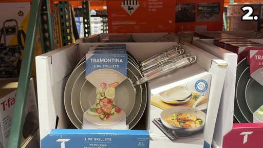 Tramontina 3-Piece Stainless Steel Ceramic Fry Pans