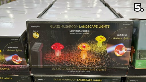Infinity X1 Solar Glass Mushroom Lights 3-Pack