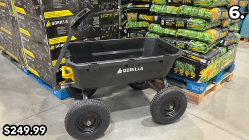 Gorilla 9 Cu Ft Dump Cart 16" Flat Free Tires