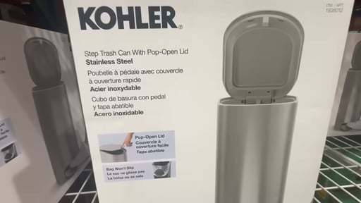 Kohler 8L Stainless Steel Bathroom Step Can