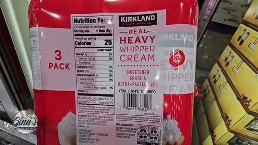 Kirkland Signature Whipped Heavy Cream, 3/15 oz