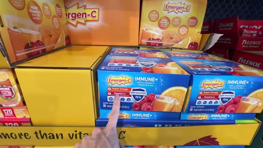 Emergen-C Immune+ 90 Count Orange 60 Raspberry 30