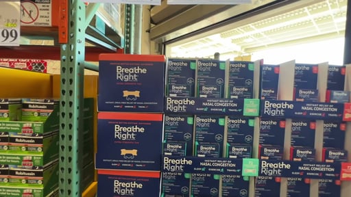Breathe Right Extra Strength Nasal Strips, Tan, 72 Count
