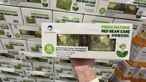 Success Import Matcha Red Bean Cake 16 Pack, 1.94 Ounces Each