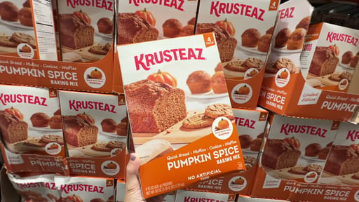 Krusteaz Pumpkin Spice Baking Mix, 4-Pack, 60 oz
