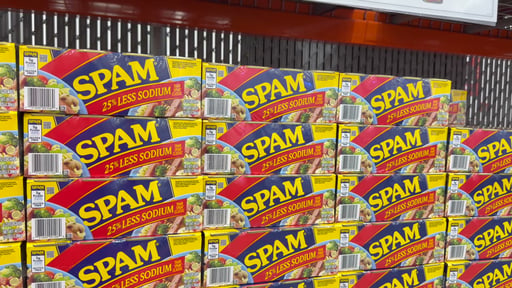 SPAM Less Sodium, 12 oz Cans, 8-Count