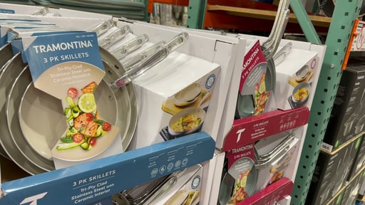 Tramontina 3-Piece Stainless Steel Ceramic Fry Pans