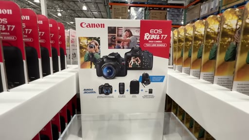 Canon T7 2-Lens Kit DSLR Bundle with SD Card and Backpack