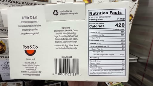 Pots & Co Burnt Basque Cheesecake 2/1.26 LB