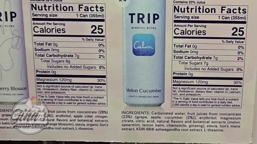 TRIP MINDFUL BLEND SPARKLING DRINK 12/12 OZ
