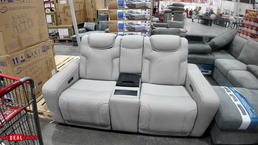 ALTON LEATHER POWER SOFA W/COOLING UNIT