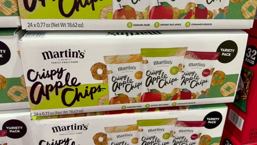 Martin's Apple Chips Variety Pack, 24 Count Box