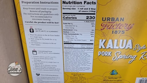 Urban Factory Pork Spring Rolls 34.7 OZ