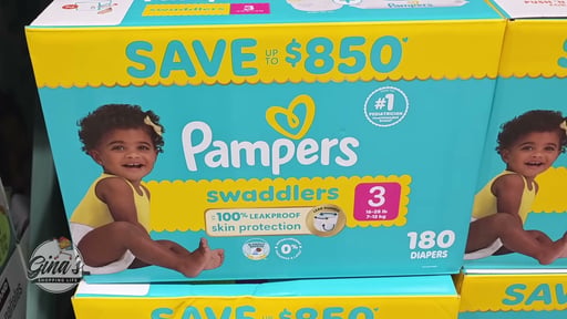 Pampers Swaddlers Size 3, 180CT
