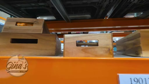 Seville Classics 5-Piece Acacia Storage Bin Set