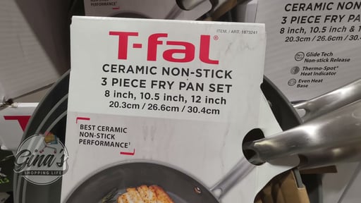 T-fal Ceramic Non-Stick Fry Pans 3-Piece