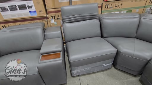 Aiden & Ivy Karson Leather Power Reclining Sectional