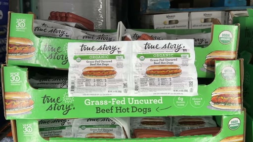 True Story Organic Grass-Fed Uncured Beef Hot Dogs