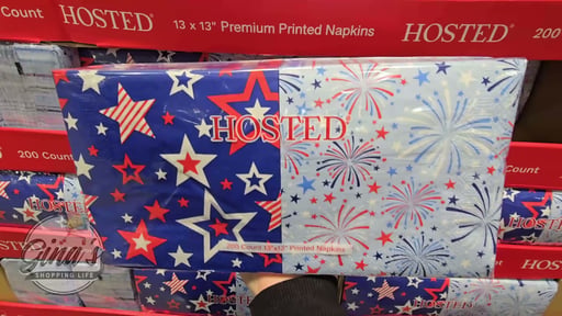 Hosted Americana Printed Napkins, 200 CT / 3 Ply