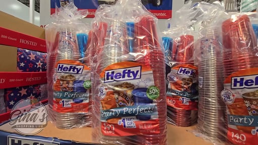 Hefty Color Cup Red, Blue, Clear 18 oz / 140 ct