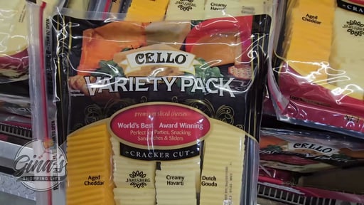 Cello Cracker Cut Sliced Cheese Tray 32 OZ